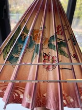 Vintage Handmade Japanese Bamboo And Rice Paper Umbrella