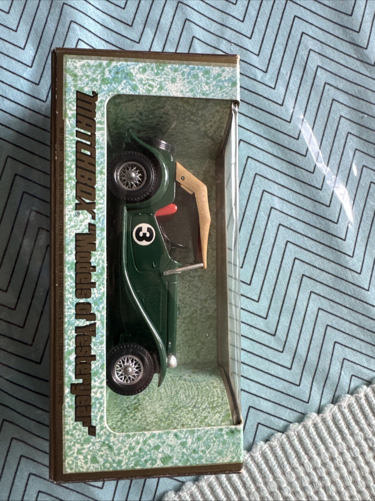 Miniature Matchbox 1/43 - MG-TC 1945 - Bleu Métal - Bon état - Collection