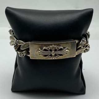 Gallery Department Sterling Silver Chrome Hearts ID Curb Chain Bracelet 94.7g