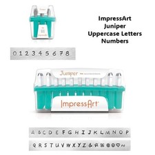 ImpressArt Juniper 3mm Metal Stamp Set Uppercase Letters  Numbers Jewelry Stamp