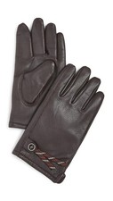 Polo Ralph Lauren Mens KNIT LINED FULL GRAIN GOAT LEATHER, Dark Brown