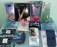Mixed Lot Of 14 Women's Pantyhose Tights Knee High Colors Sizes Some Vintage NOS