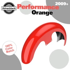 Performance Orange 21 inches Reveal Wrapper Hugger Front Fender Fits Harley 09+