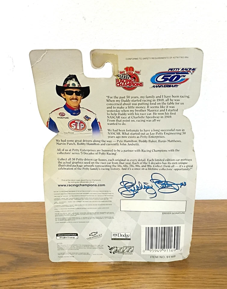 Racing Champions 1999 5 décadas de Petty 1:64 #43 edición STP 1997 Richard N29 Foto 2 de 3