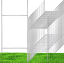 30 Heavy Duty Metal Yard Sign Stakes 30'' x 10'' for Garage Sale Decor