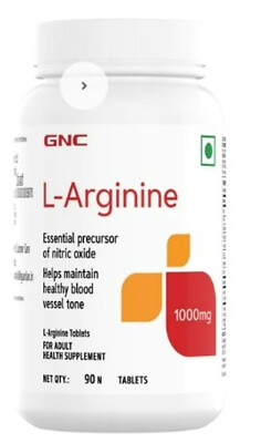 GNC L-Arginin 1000 mg - Verbessert Energie & Ausdauer 90 Tabletten
