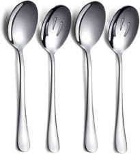 Serving Spoons 4 Pieces, Serving Spoon, Include 2 Serving Spoon and 2 Slotted Sp