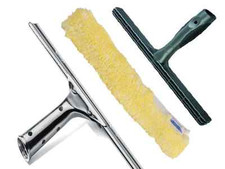 Ettore 12'' Stainless Steel Squeegee & 14''ProGrip T-bar with Golden Sleeve 