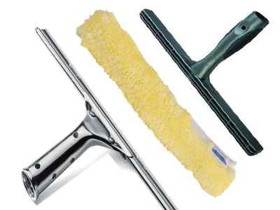 Ettore 12 Zoll Edelstahl Squeegee & 14 Zoll ProGrip T-Bar mit goldener Hülle 