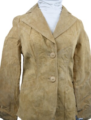 Mark Alen Women's Button Down Fine Suede Mid-Length Blazer Choice Color New