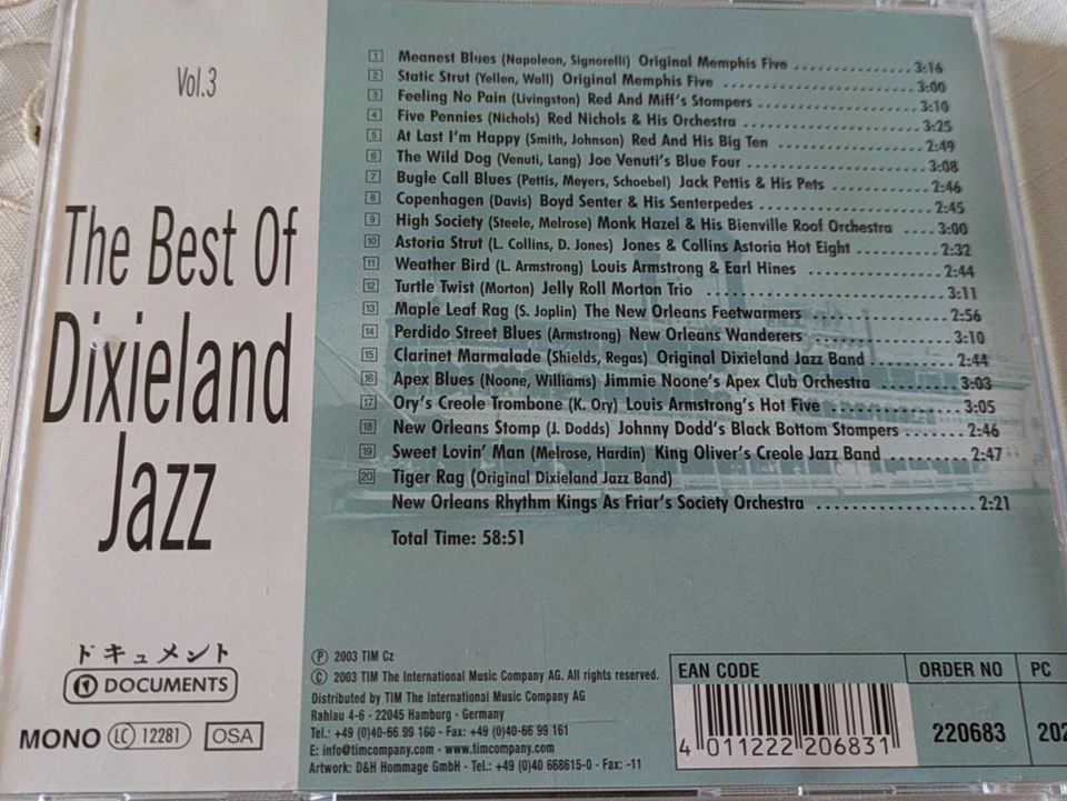 Various - The Best of Dixieland Jazz Vol. 3 2003 CD sehr guter Zustand Dokuments - Bild 4 von 4