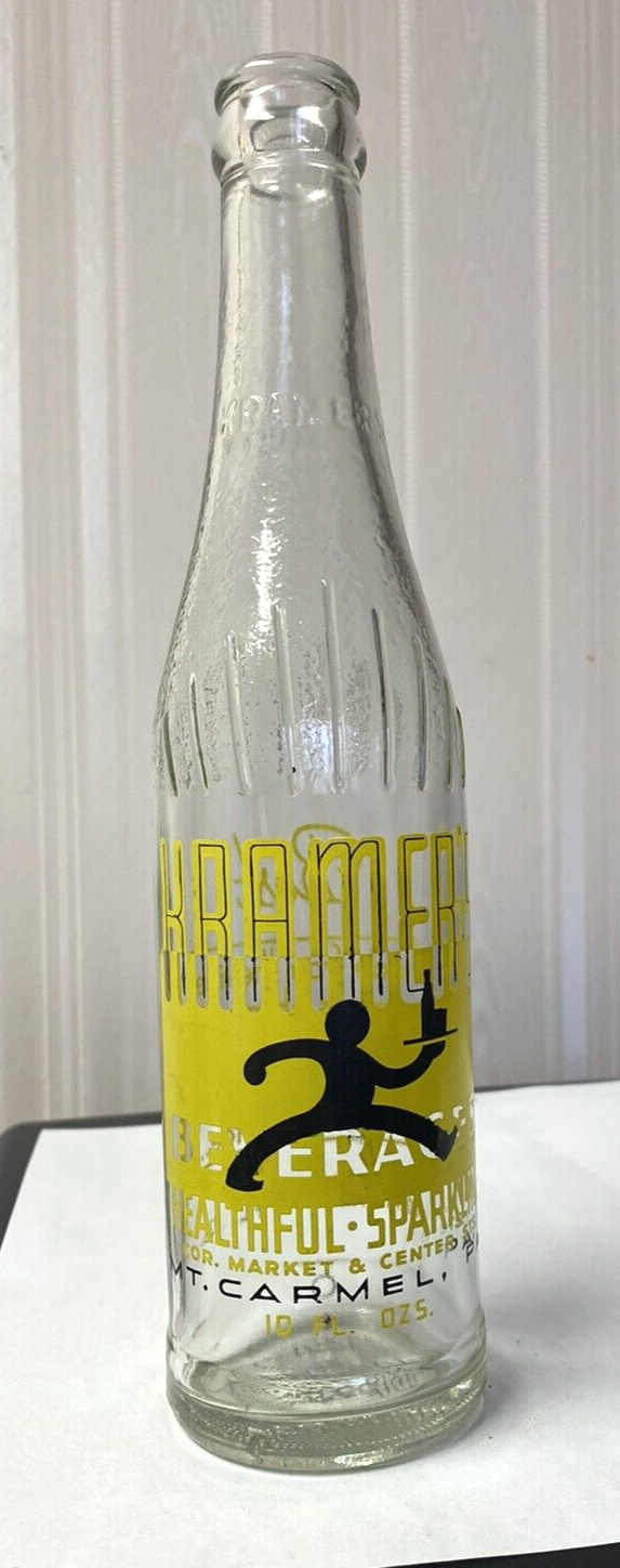 Vintage Soda Pop Bottle ACL Kramer's Beverages, Mt. Carmel. PA 10 oz