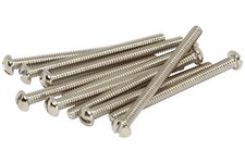SAE 3-48 x 1 1/4" Humbucker Pickup Mounting Screws Slotted Head - Qty 10 Nickel