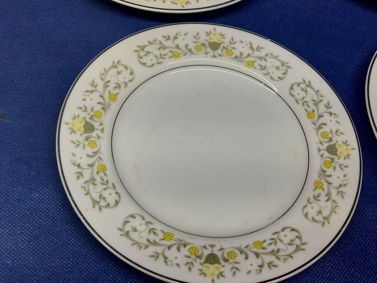 Vintage Fine China Japan Florentine Set/4 Bread,/Salad Plates