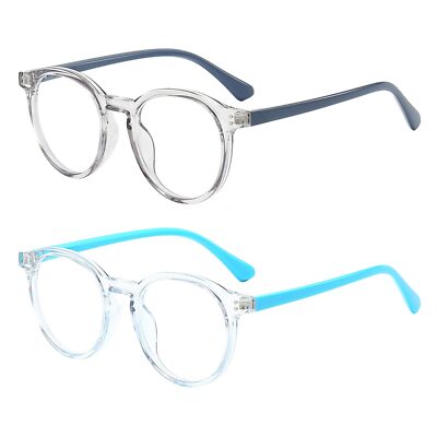 2 Pack Kids Blue Light Blocking Glasses For Girls Boys Clear Computer Eye Glass