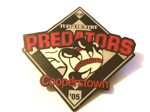 Vintage Utah Predators Tuff Country Cooperstown Baseball Lapel Pin 2005