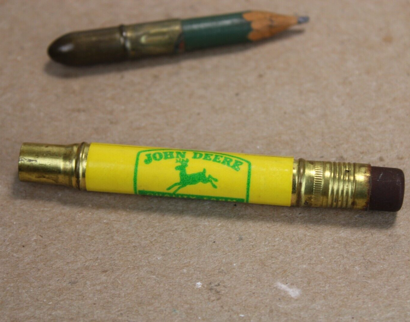 early 1950s JOHN DEERE DEALER WEST IMPLEMENT MORRIS IL Old Bullet Pencil ~NICE~