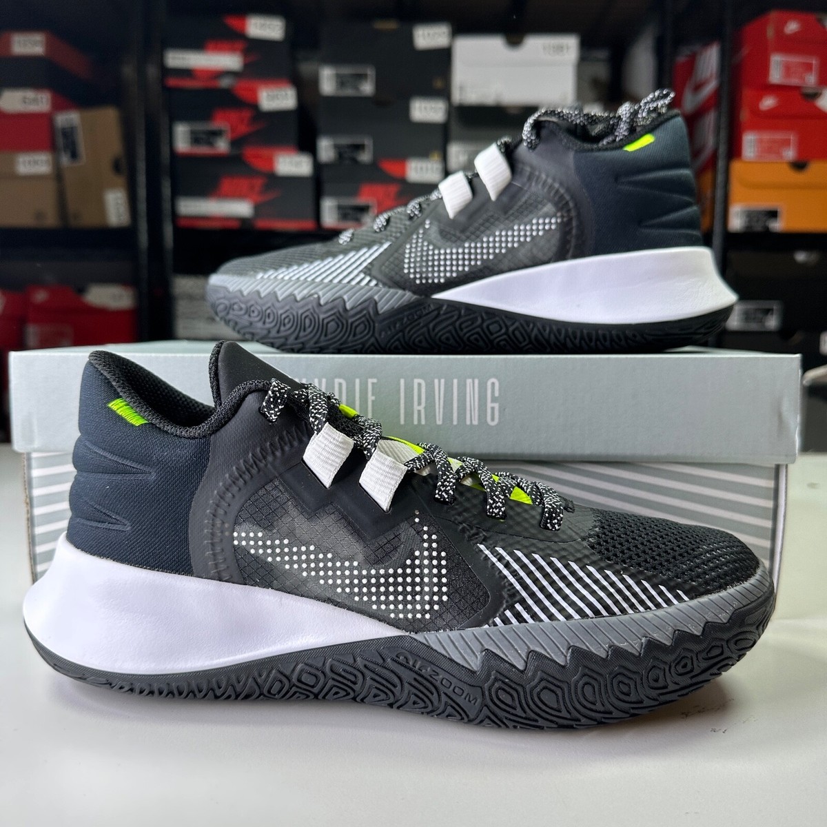 Nike Kyrie Flytrap 4 Black Cool Grey White Volt Green CZ4100