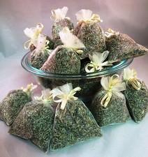 Set of 80 Lavender Sachets made with Ivory Organza Bags