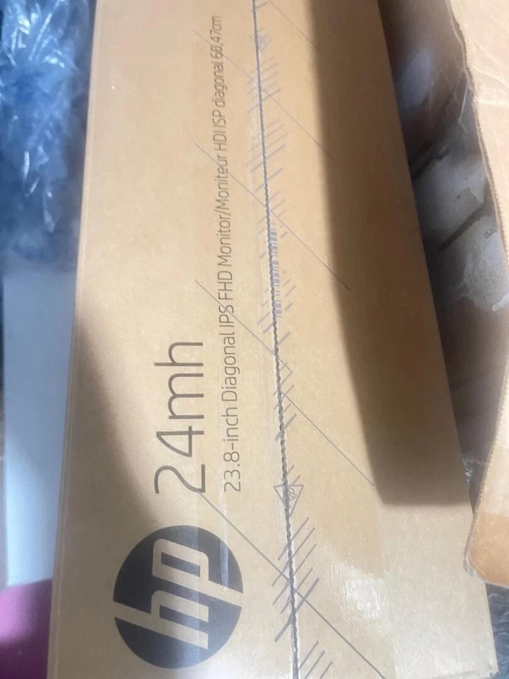 NEW SEALED HP 24mh 23.8" Diagonal FHD IPS LED Monitor in Jet Black L75245-001(DR - Image 2 of 4