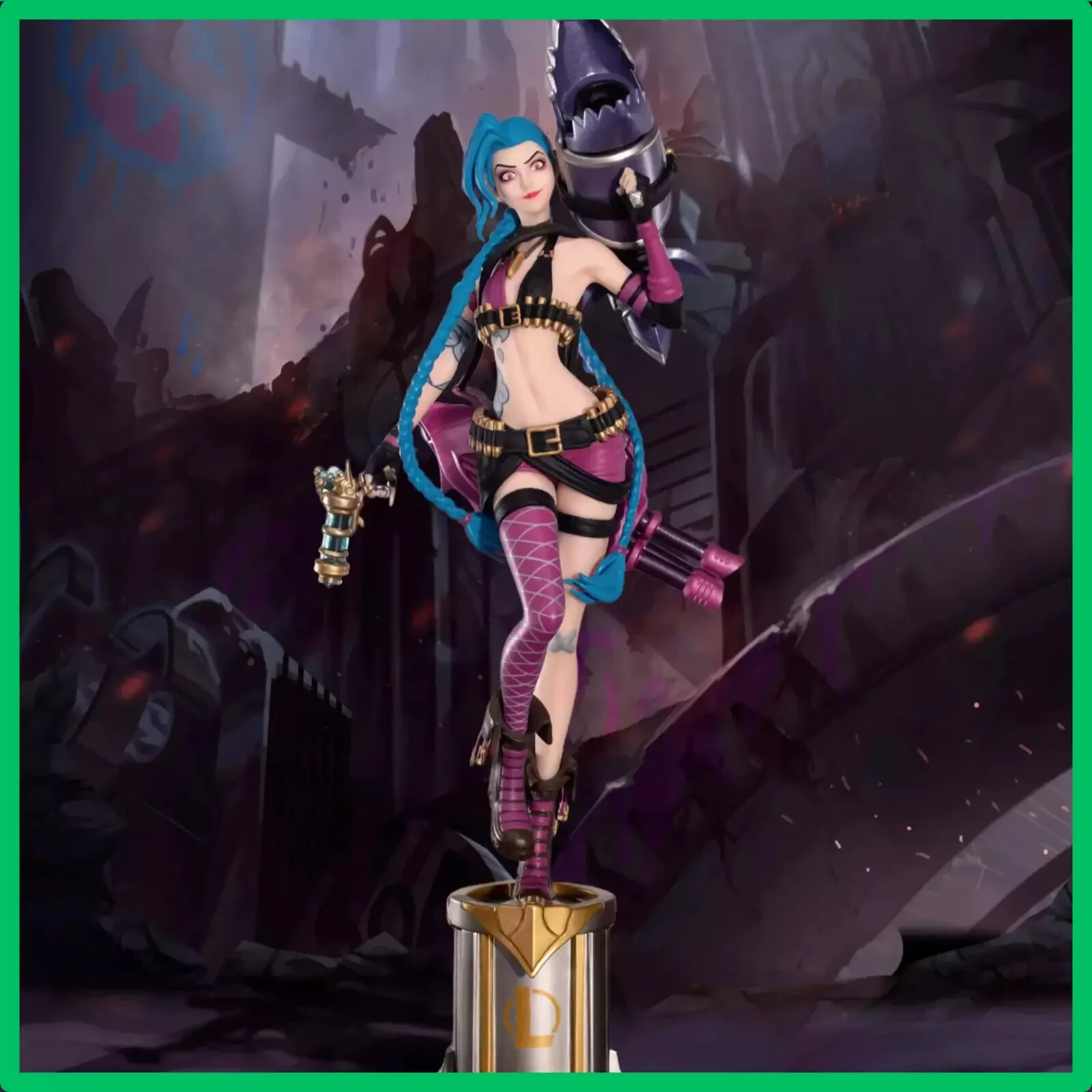 Figurine Jinx League of Legends 22cm le cadeau idéal pour anniversaire de fan de manga et d'anime