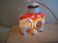 Porzellan Elephant -Rauchverzehrer - Tischleuchte - Alt - Origina A&uuml;rozon