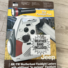 Jeep AM/FM/Weather-Band Flashlight Radio/Lantern JXLWBC Combo Pack New