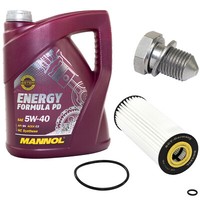 MotoröL ÖLfilter SH420L 5W40 5Liter + ÖLablassschraube FüR Audi Seat Skoda VW