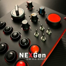 Sim Racing Button Box PC Compatible - 23 Button 33 Function Red Trim