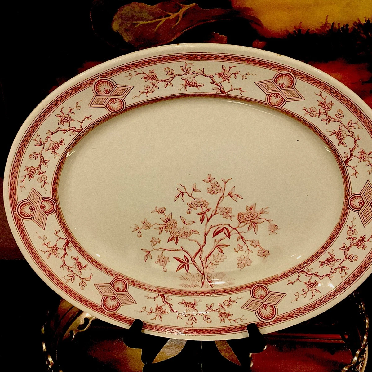 antique red transferware | eBay