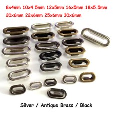 Brass Oval Eyelets 8-30mm With Washer Stainless Leather Fabric Planetary Rivets