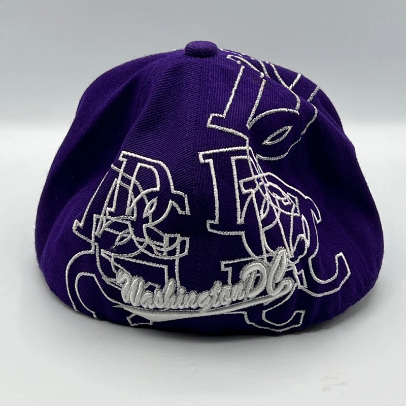 Gorra de béisbol DC Washington City Hunter para hombre S púrpura logotipo ajustada bordada Foto 2 de 4