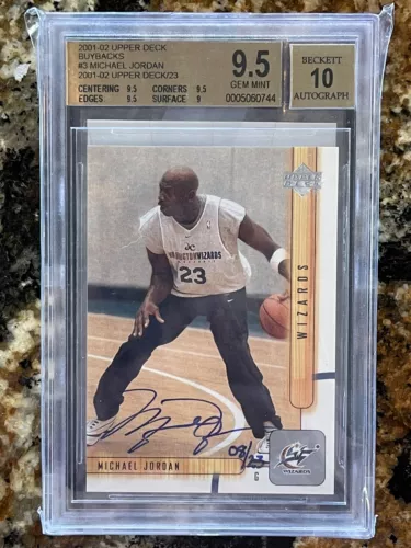 Michael Jordan Auto - 2001-2002 Upper Deck Buybacks #3 /23 BGS 9.5/10 RARE 🔥