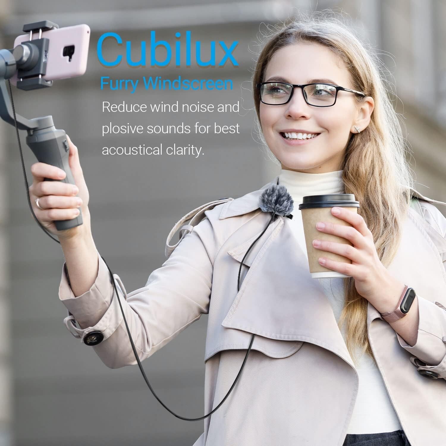 Protector De Viento Para Micrófono De Solapa Pantalla Antiviento Peluda