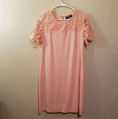 Karl Lagerfeld Peach Lace Shift Dress Size 8 | eBay Karl Lagerfeld Peach Lace Shift Dress Size 8 | eBay