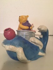 Disney: Classic Winnie the Pooh Piglet Riding A Wave Teapot ~~  Treasure Craft  