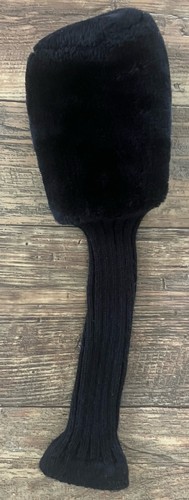Black Plush Sock #7 Tag Golf Head Cover - Picture 2 of 3