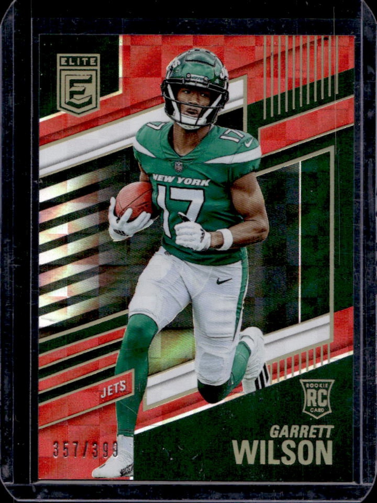 2022 Donruss Elite Garrett Wilson RC Red Rookie #/399 Jets