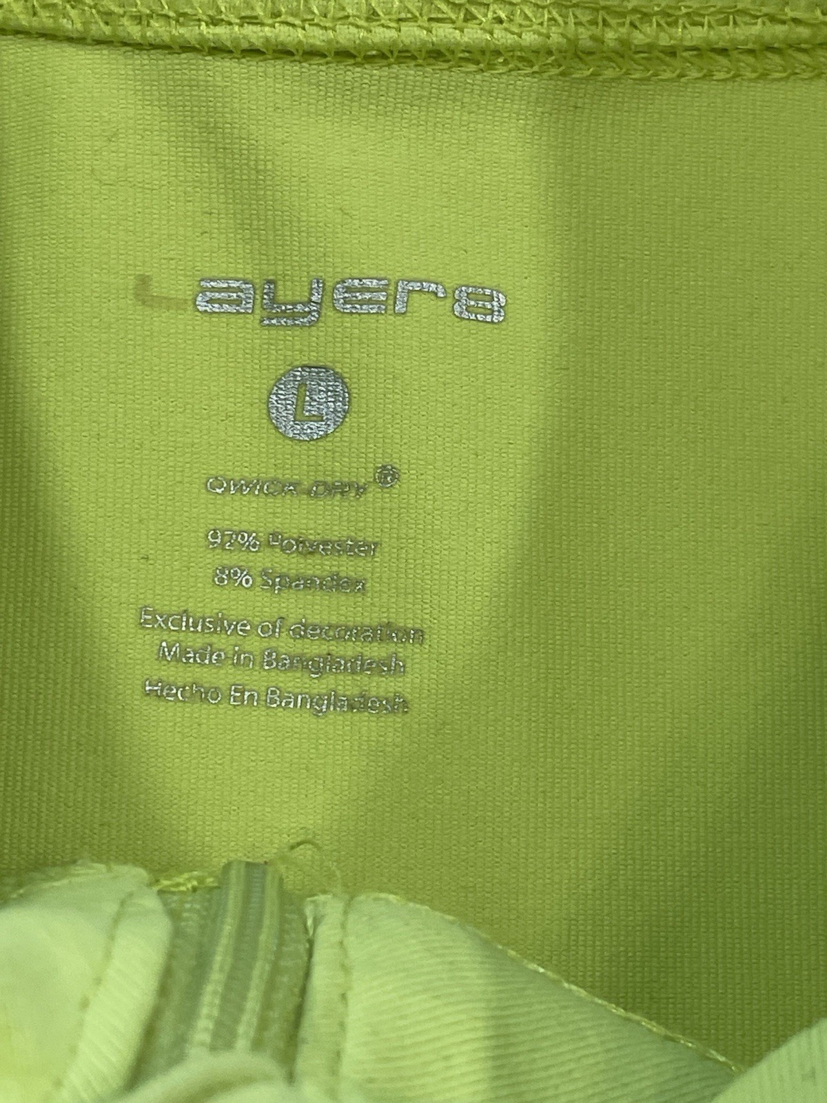 Layer 8 Solid Neon Green 1/4 Zip Pullover Athleti… - image 3