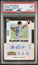 2021 Panini Playoff Ticket #110 Garrett Crochet /18 (AU,RC,SP) 🔥PSA9🔥 RED SOX!