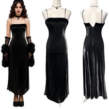 Vintage Whimsigoth Dress Maxi Size S Formal Gown Goth 90s Y2K Prom Velvet Fairy