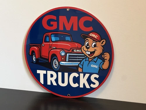 GMC parts and service Vintage  Style Metal Sign Hi Gloss