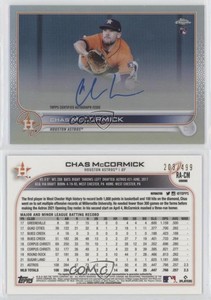 2022 Topps Chrome Rookie Auto Refractor /499 Chas McCormick #RA-CM Auto RC