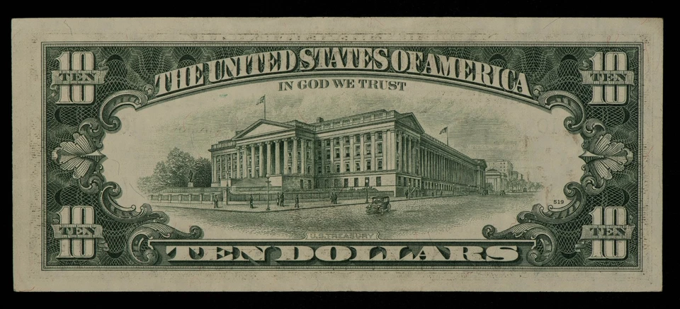 FR 2024-J* $10 1977 A Federal Reserve Note US - Star Note - VF/XF - SKU-CA1387 - Image 2 of 2