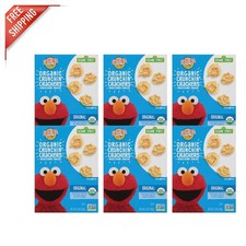 Sesame Street Organic Crunchin' Crackers - Fun Shapes  5.3 oz Boxes, Pack of 6