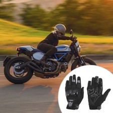 1 Pair Motorcycle Gloves Spring Summer Breathable Smartphone Touch M Black TPU