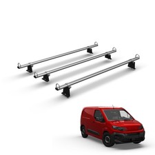 Citroen Berlingo Roof Rack for 2018+ Vans 3x Heavy Duty Steel Roof Bars