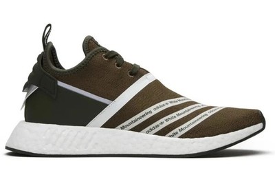 Adidas White Mountaineering x NMD_R2 Primeknit ''Olive'' CG3649 Men's 8.5