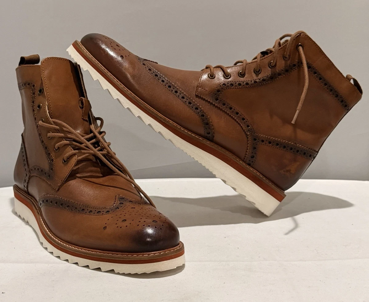 Brown Leather Upper Vintage Shoe Company Boots for Men for Sale