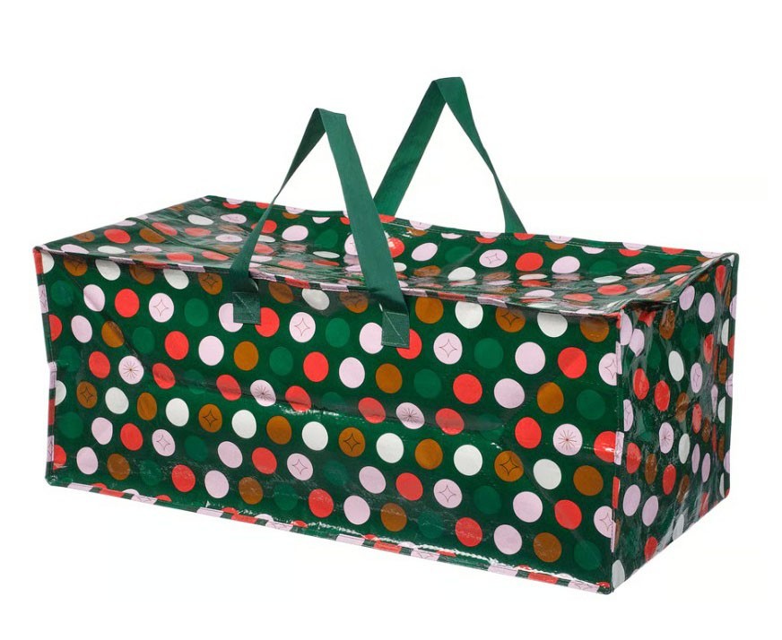 Ikea VINTERFINT Large Storage Bag, dotted/multicolor, 13 ¾x28 ¾x11 ¾"/20 gallon